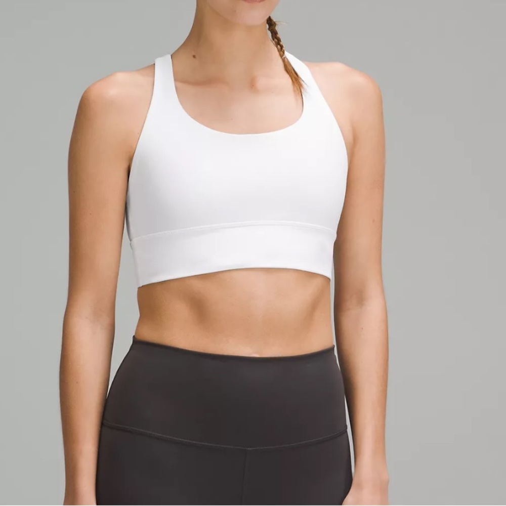 Lululemon Energy Longline Bra in White Size 6